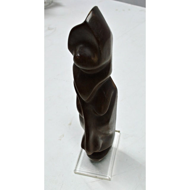 Carved Wood Head For Sale - Image 9 of 11