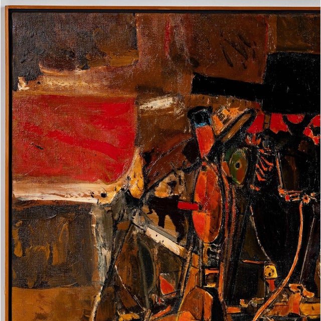 1950s 1950s 'The Tempest', Large Abstract Oil on Canvas by Edgar Ewing For Sale - Image 5 of 8