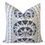 Thibaut “Cairo” in Blue Plush Down-Filled Complete 18" Pillow - Single For Sale
