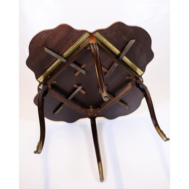 Rococo Style Mahogany and Rosewood Intarsia Side Table with Flaps, 1890s For Sale - Image 11 of 14