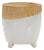 Dual Tone Ceramic Planter 7.75"H For Sale
