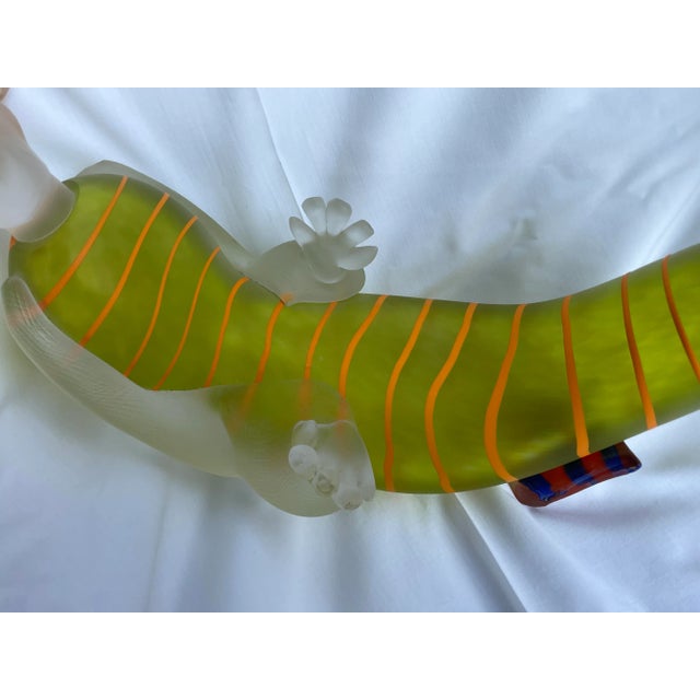 Green Late 20th Century Art Glass Court Jester Figure For Sale - Image 8 of 12