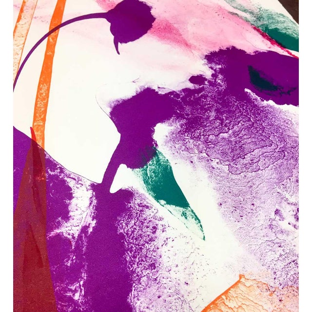 Modern Paul Jenkins Lithograph Original - Hand Signed- Vélin D’Rives +Framing For Sale - Image 4 of 8