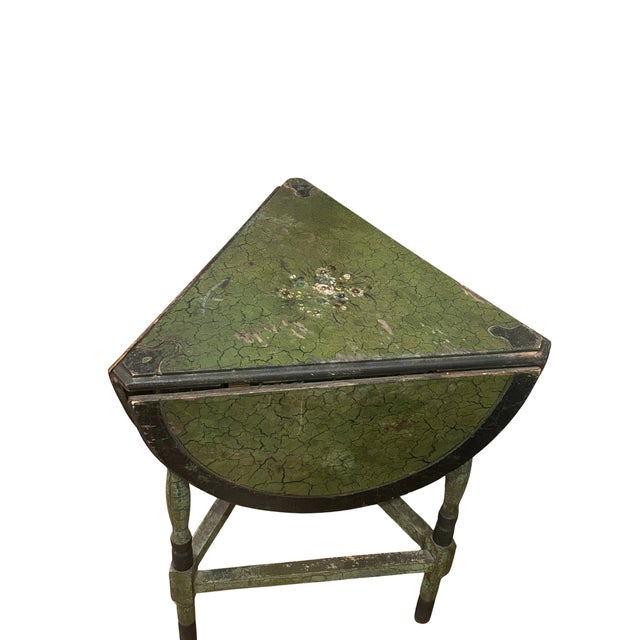 Early 20th Century Triangular Drop Leaf Table For Sale - Image 4 of 12