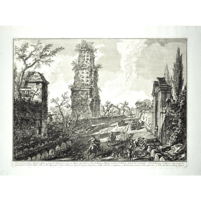 Giovanni Battista Piranesi, Ruins of an Ancient Tomb, 1762, Etching For Sale