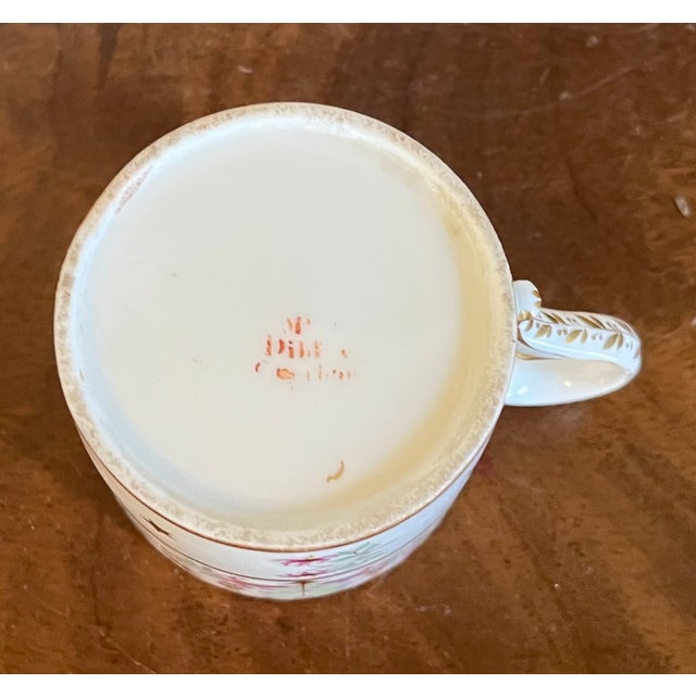 Antique Early 19th Century French Empire Paris Porcelain Coffee Cup or Can by Dihl Circa 1800 For Sale - Image 16 of 17