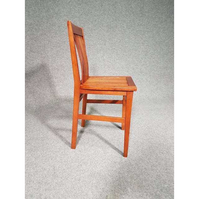 Milano Chairs in Cherrywood by Aldo Rossi for Molteni, 1980s, Set of 4 For Sale - Image 4 of 7