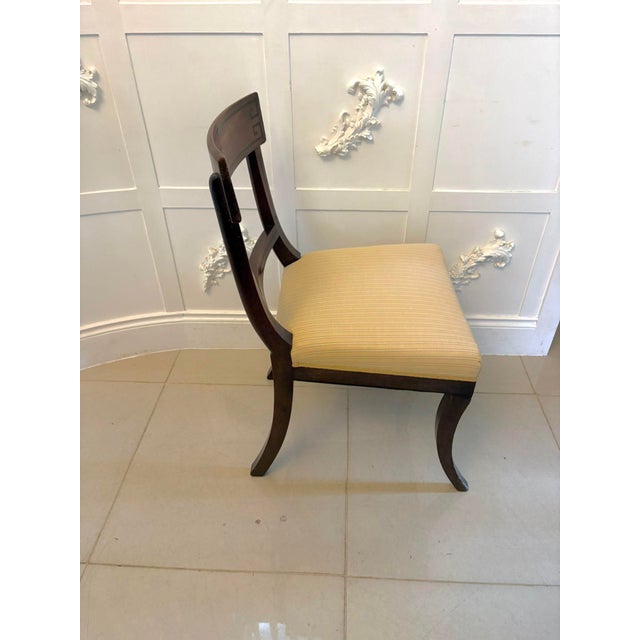 Hollywood Regency Antique English Regency Mahogany Klismos Side Chairs, 1820s, Set of 2 For Sale - Image 3 of 16