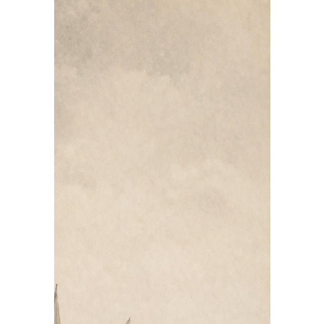 Paper Minimal Coastal Seascape Study, Sailboat Horizon Art Print, 24" × 36" For Sale - Image 7 of 10