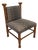 Rattan & Fornasetti Upholstered Italian Chair For Sale