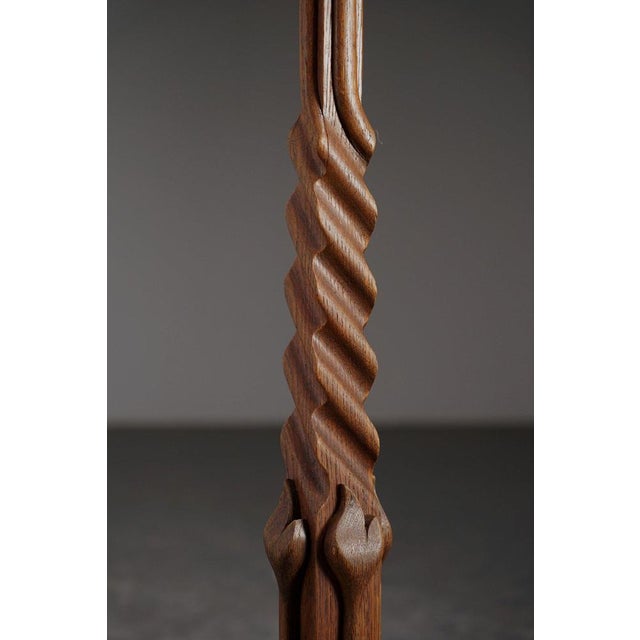 Wood Amsterdamse School Standing Lamp, 1920s For Sale - Image 7 of 15