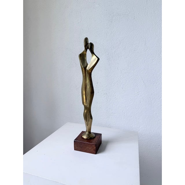 Gold Abstract Bronze Statue of an Odalisque Couple, 1970s For Sale - Image 8 of 18