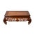 Oriental Brown Stain Flower Carving Rectangular Display Easel Stand For Sale - Image 4 of 12