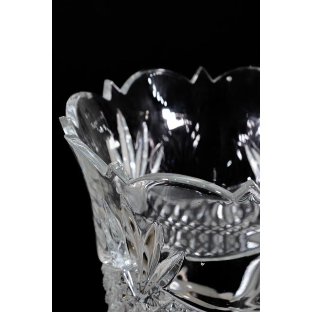 1970s Towle - Fan Cut Crystal Glass Vase With Tapered Stem, C. 1970s For Sale - Image 5 of 5