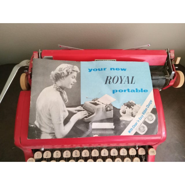 Metal 1956 Royal Quiet De Luxe Portable Typewriter For Sale - Image 7 of 9
