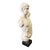 Classical style bust in plaster, on a marble base and cylindrical support in chrome-gold metal. Dimensions (LxDxH) cm 42 x...