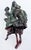 Wood Asian Carved Figurative Precious Stone Sculpture on Root Stand For Sale - Image 7 of 10