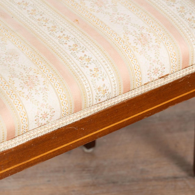 Brown Pair of 20th Century Danish Inlaid Mahogany Tabourets or Stools For Sale - Image 8 of 13