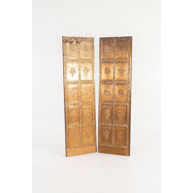 1930s Pair of Brass Architectural Elevator Doors in the Style of Louis Sullivan From a Chicago Building 1930c. For Sale - Image 5 of 14
