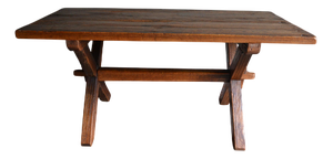 Antique Oak Cross-Legged Table