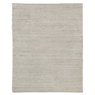 Rhue Hand loom Wool/Cotton Beige Rug-6'x9" For Sale