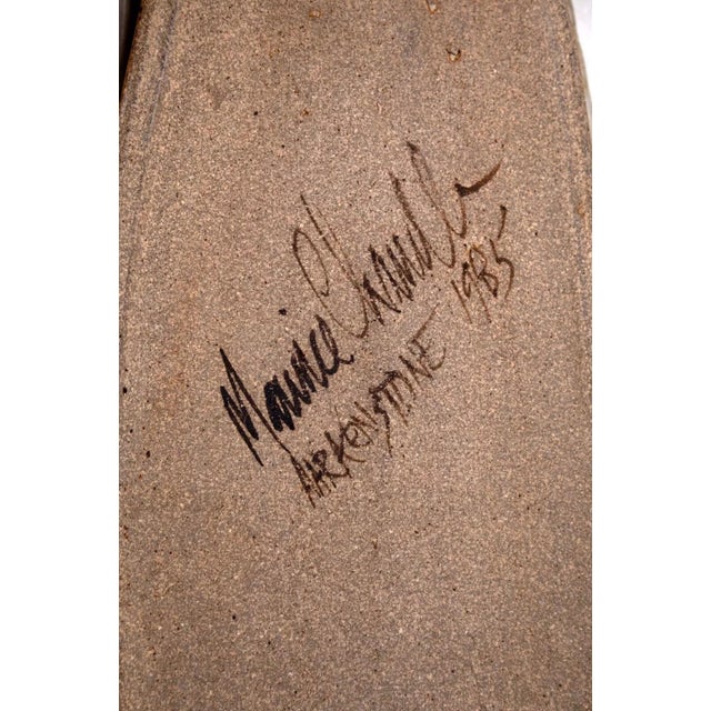 Brown Maurice Chandler Aarkenstone Large Rectangular Tray 1985 For Sale - Image 8 of 8