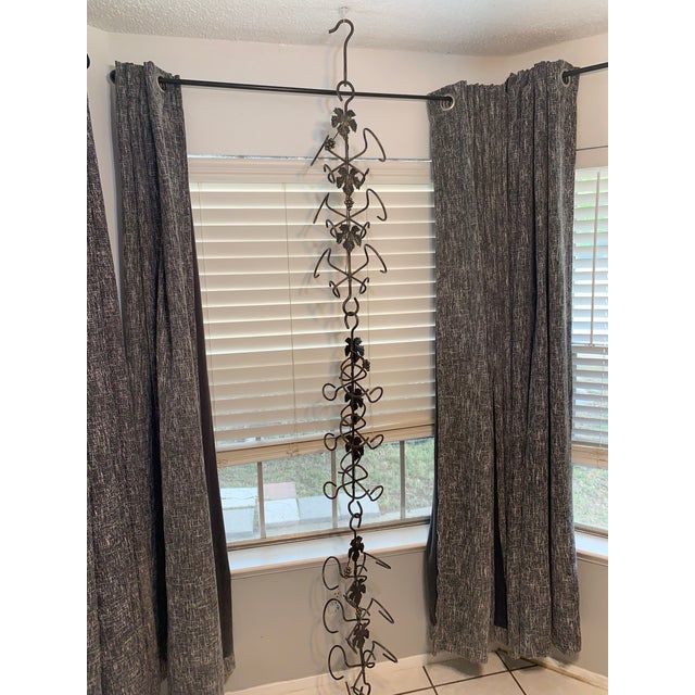 A Striking Architectural Vine Design, Evoking the Feeling of Climbing Through Sunlit Grape Fields – 92" Custom Wrought Iron For Sale - Image 16 of 18