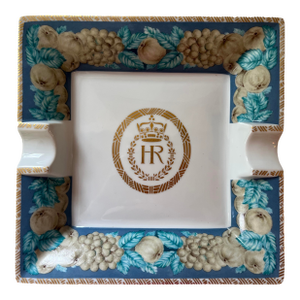 1990s Lake Geneva Royal Club Evian Limoges Catchall Inspired by Neo Classical Art Deco Artist Gustave Jeaulmes