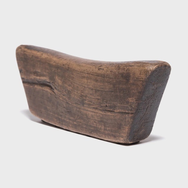 Abstract Provincial Chinese Elmwood Headrest, C. 1850 For Sale - Image 3 of 6