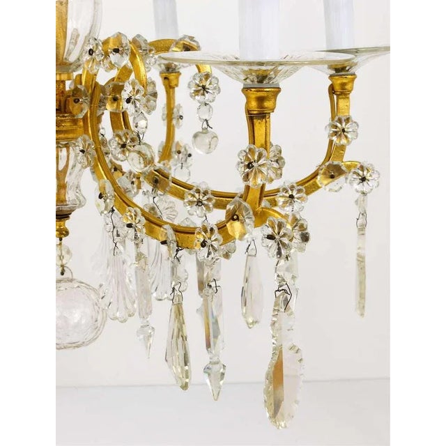 1940s Vienna Baroque Gilt Crystal Glass Chandelier from Lobmeyr, 1940s For Sale - Image 5 of 11
