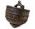 Giant Wooden Well Bucket With Iron Bands 19th Century Chinese Rustic 20lb Firewood Holder For Sale - Image 10 of 18