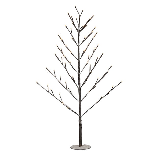 Add a touch of elegance to your holiday decor with this LED Lighted Tree Decor. Standing at 34.75" tall, its cool grey hue...