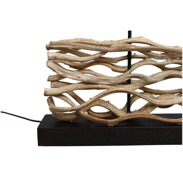 Early 21st Century Sculptural Driftwood Table Lamps by Palecek, a Pair For Sale - Image 5 of 7