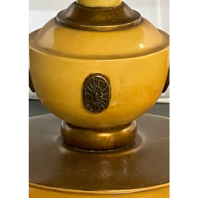 Wood Pair of Neoclassical Low End / Side Tables, Jansen Style, Gilt, Glass Top For Sale - Image 7 of 8