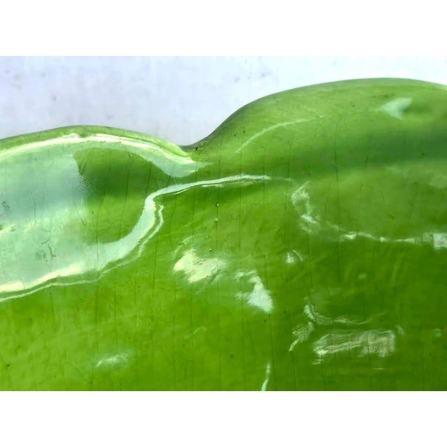 Vintage Vallauris French Majolica Trompe l'Oeil Cabbage Bowl For Sale - Image 9 of 11