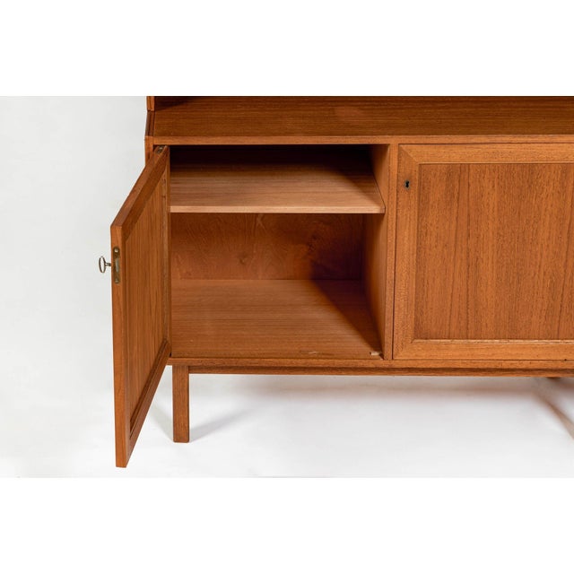 Pair Mid-Century Swedish Modern Teak Bookcase Cabinets, 1960s For Sale - Image 11 of 18