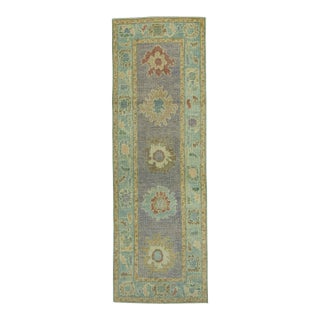 Turkish Oushak Rug 2'10" x 8'6" #19232 For Sale