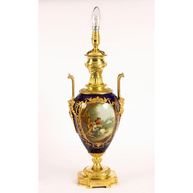 Sevres Porcelain & Ormolu Table Lamp, 19th Century For Sale - Image 15 of 16