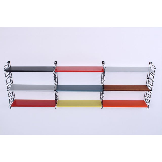 Modular Metal Wall Rack by A.D. Dekker for Tomado, 1950s, Set of 13 For Sale - Image 14 of 16