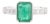 Art Deco Rectangular Emerald Baguette Cut Diamond Solitaire Ring Size 6.5 For Sale