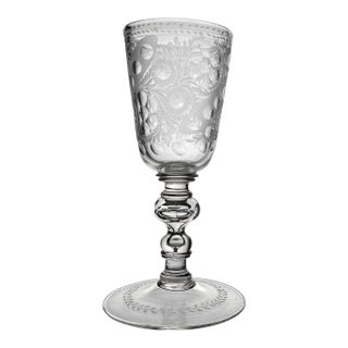 An Antique 18th Century Silesian Hand Blown Goblet For Sale