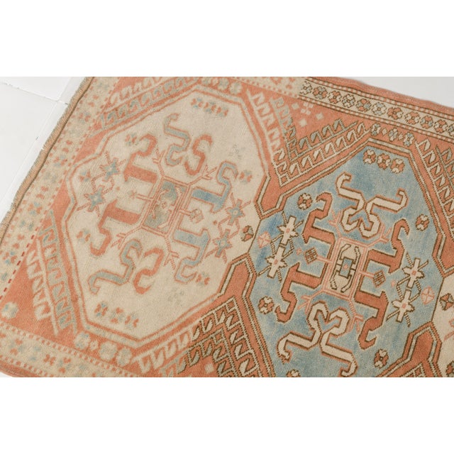 Vintage Peach Colour Oushak Rug For Sale - Image 9 of 10