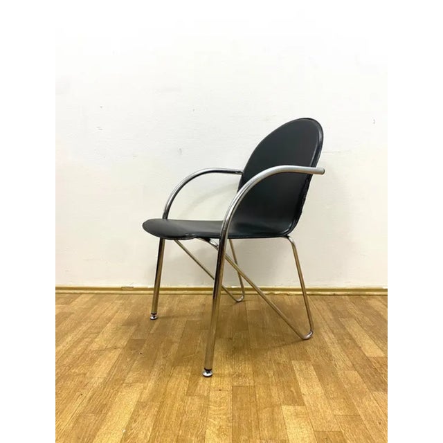 Chairs with Armrests, Czechoslovakia, 1980s, Set of 4 For Sale - Image 6 of 7