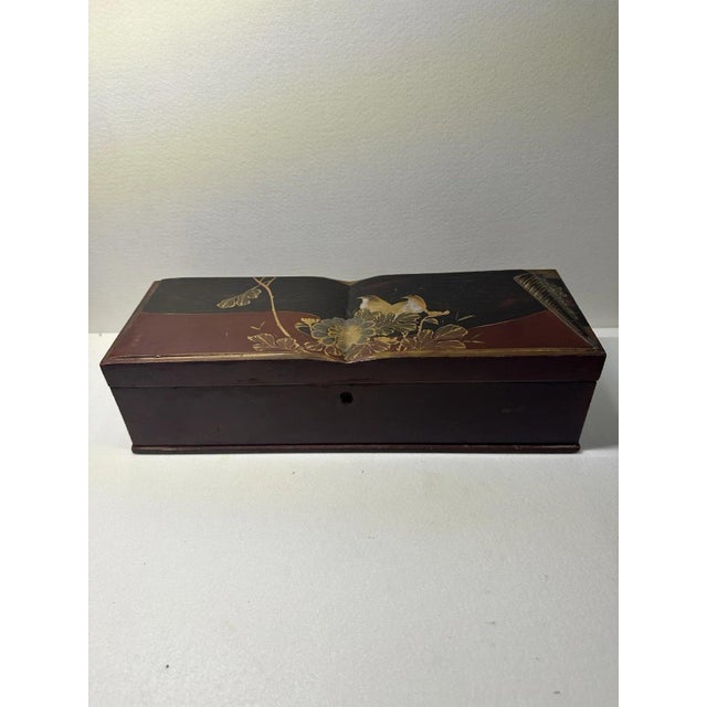 Antique Japanese Shikki Lacquer Box, 1920s For Sale - Image 13 of 13