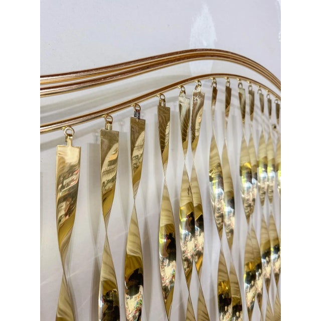 Curtis Jere Curtis Jere Signed Wave Kinetic Helix Shower Wall Sculpture 1987 C.Jere MCM Rare For Sale - Image 4 of 9