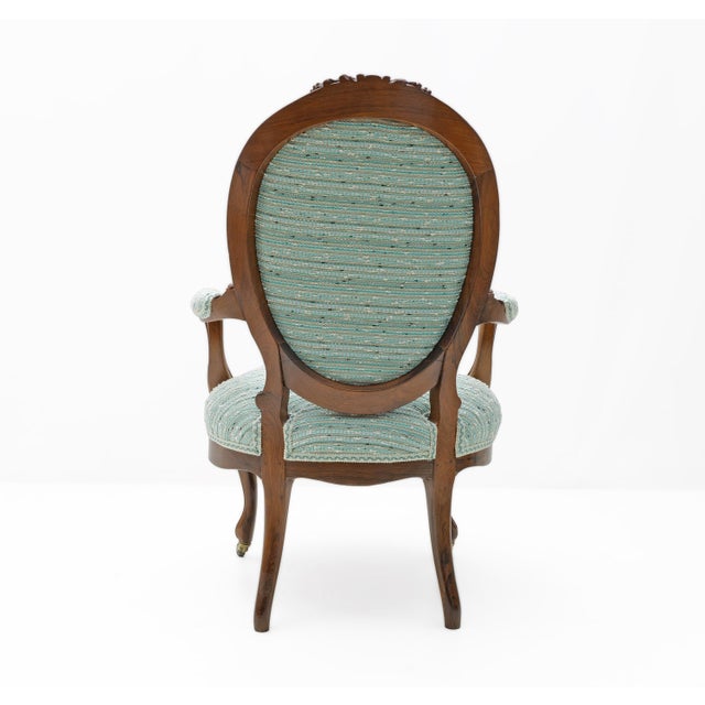 Brown French Louis Philippe Style Armchairs, 1850s, Set of 2 For Sale - Image 8 of 11