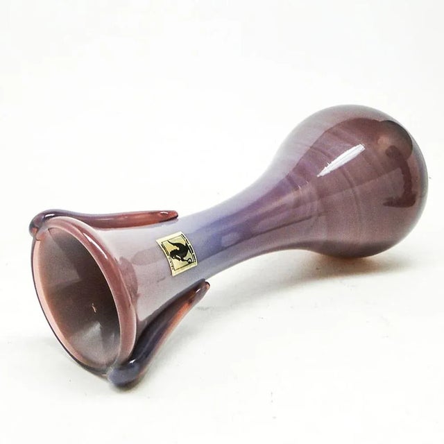 Postmodern Vase by J. Słuczan-Orkusz for Cracow Institute for Glassworks, Poland, 1970s For Sale - Image 3 of 7