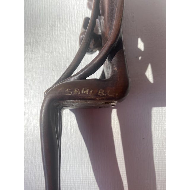 1980s Sami Ben Lulu Signed Abstract Bronze Sculpture "Protection," Gallery Provenance For Sale In Phoenix - Image 6 of 10