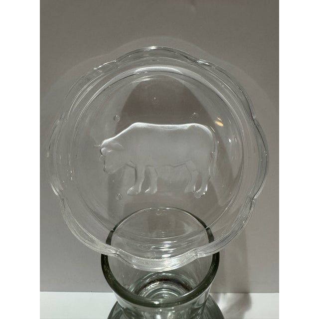 Vintage Clear Glass Zodiac Astrology Coasters With Frosted Designs - Set of 12 For Sale - Image 10 of 15