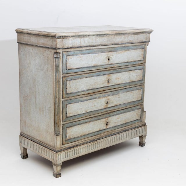 Neoclassical Tall Chest of Drawers, Scandinavia, Early 19th Century For Sale - Image 3 of 7
